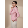 Kadın Pembe Balıkçı Yaka Kazak