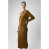 Kadın Hırka Elbise İkili Takım - Kahverengi