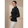 Kadın Siyah Balıkçı Yaka Bluz