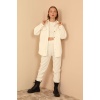 Kadın  Ekru  Pantolon Dört Mevsim
