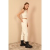 Kadın  Ekru  Pantolon Dört Mevsim
