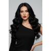 Siyah Tek Omuz Uzun Kollu Kaşkorse Kadın Bluz