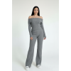 Kadın Madonna Yaka Gri Alt Üst Takım