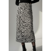 Kadın Zebra Desen Midi Boy Etek