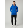 Erkek Üç İplik Kalın Mavi Kapüşonlu Sweatshirt
