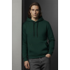Unisex Kışlık Koyu Yeşil Üç İplik Şardonlu Pamuklu Kalın Basic Kapüşonlu Hoodie Sweatshirt