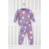 Üç İplik Şardonlu Yıldız Baskılı Kız Çocuk Günlük Takım