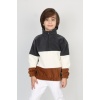 Full Polar Kumaş Yarım Fermuarlı Garnili Erkek Çocuk Günlük Sweatshirt
