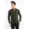 Erkek Günlük Büyük Kare Likralı Gömlek