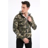Kamuflaj Desenli Spor Erkek Günlük Şişme Mont
