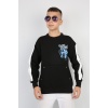 Üç İplik Şardonlu Arka Baskılı Erkek Çocuk Günlük Sweatshirt