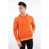 İki İplik Kapşonlu Kanguru Cepli Erkek Günlük Sweatshirt