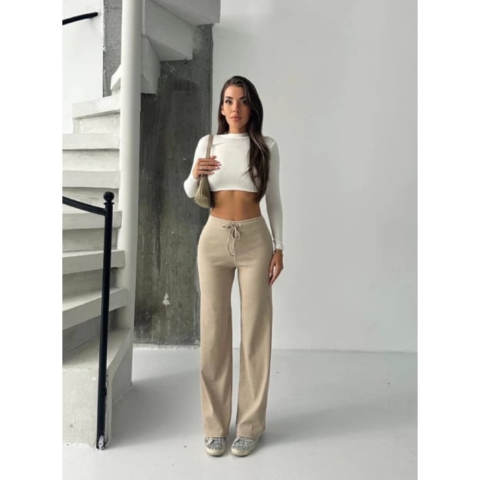 Kadın Modern Bej Pantolon