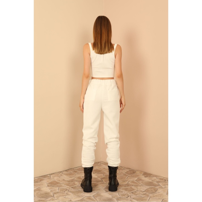 Kadın  Ekru  Pantolon Dört Mevsim