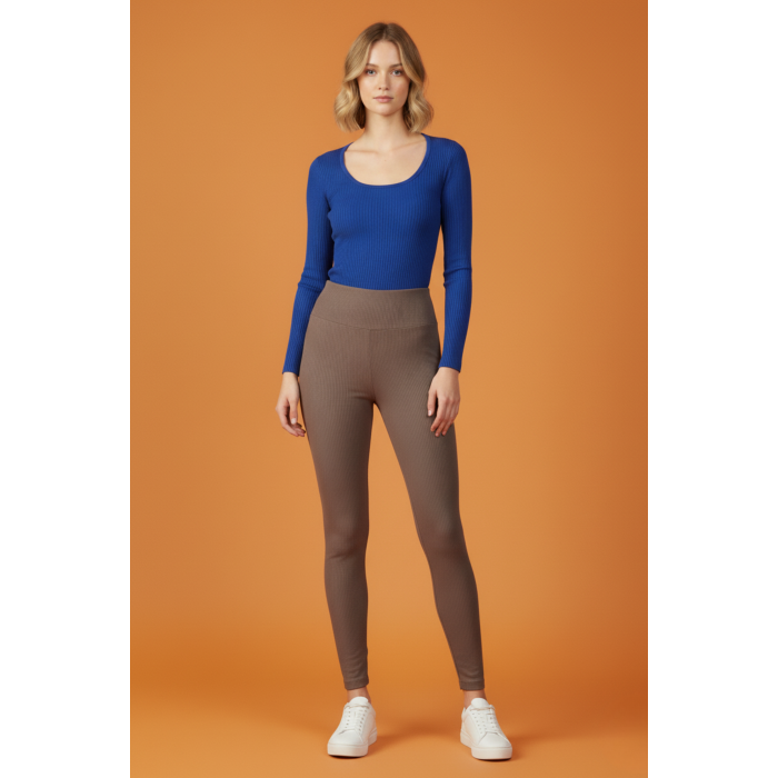 Kadın Fitilli Vizon Tayt