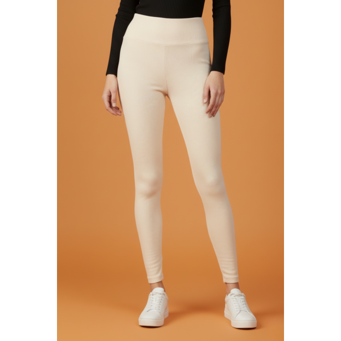 Kadın Fitilli Krem Rengi Tayt