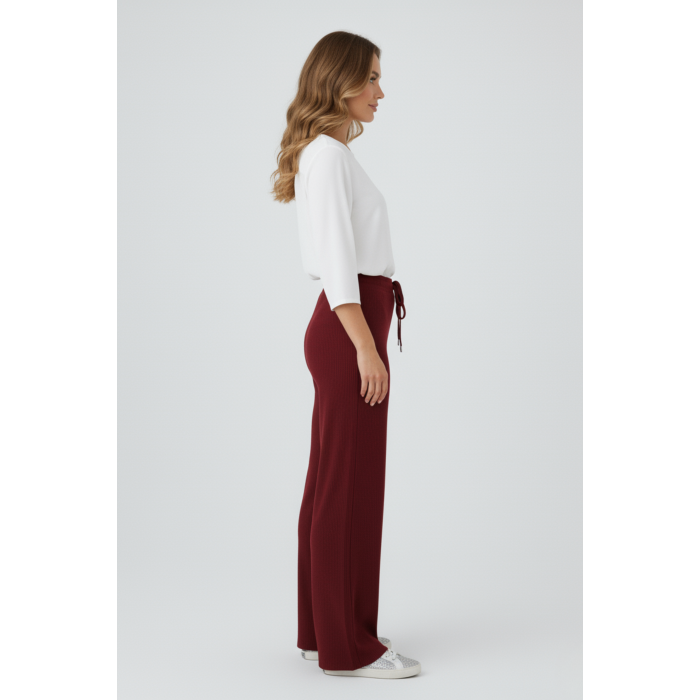 Kadın Modern Bordo Pantolon