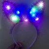 Kenarları Dantelli Fuşya Pullu Payetli Led Işıklı Tavşan Kulak Taç 23x19 Cm