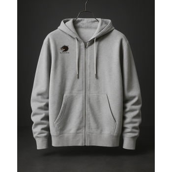 BLACKMOD Ejderha Logosu Fermuarlı, Kapüşonlu Hoodie