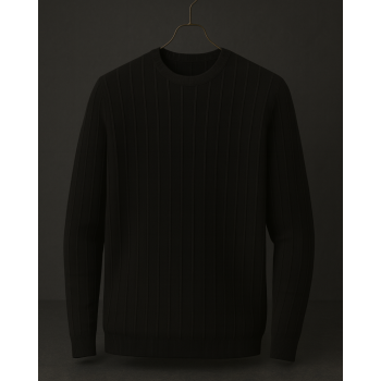 Blackmod Siyah Fitilli Triko Kazak