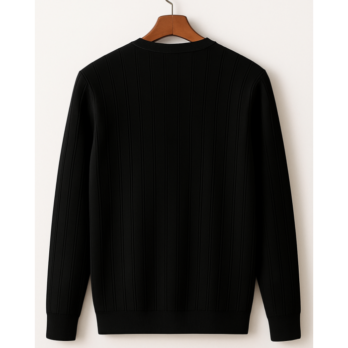 Blackmod Siyah Fitilli Triko Kazak