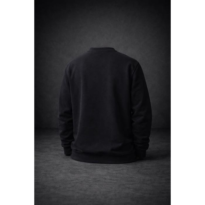 Basic Siyah Erkek Sweatshirt