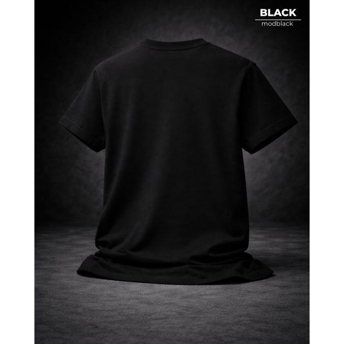 Logo Baskılı Siyah Tişört