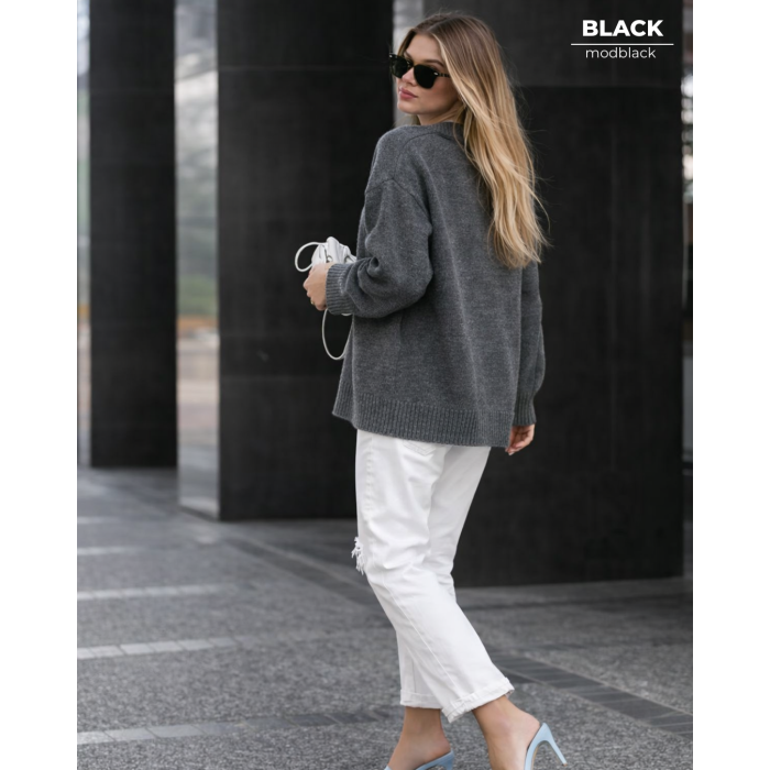 Oversize Triko Kazak – Antrasit Gri