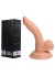 Realistik Eğik Pozisyonda Testisli Dildo