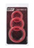 Black Red Penis Halkası Seti Silikon Kırmızı