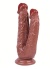 19 Cm Kahverengi Çiftli Dildo 6