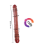 Sex Shop Özel 46 Cm Kahverengi Çift Taraflı Dildo