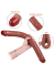 Sex Shop Özel 46 Cm Kahverengi Çift Taraflı Dildo