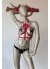 Kırmızı Göğüs Üzeri Seksi Erotik Harness