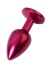 Anal Plug Metal. Kırmızı Kristalli 7.2 Cm. 2.8 Cm