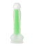 Clark Glow Gece Parlayan Yeşil Dildo Silikon Şeffaf 22 Cm