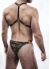Siyah Seksi Lasitk Erkek Vücut Harness