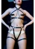 Zincir Detaylı Seksi Deri Harness Takım