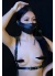 Şık Deri Seksi Maske Ve Göğüs Harness Takım