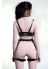 Halkalı Göğsü Açık Deri Jartiyer Harness Takım