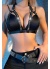 Fantazi Göğüs Üzeri Zincirli Deri Harness