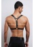 D Halka Detaylı Şık Erkek Göğüs Deri Harness