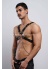 Zincir Detaylı Deri Erkek Göğüs Harness Partywear Clubwear