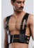 Fantezi Erkek Giyim Deri Kelepçeli Harness