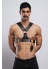 Kelepçeli Erkek Fantezi Deri Göğüs Harness