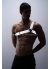 Reflektörlü Tek Omuz Erkek Göğüs Harness Clubwear