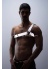 Reflektörlü Tek Omuz Erkek Göğüs Harness Clubwear