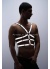 Karanlıkta Parlayan Reflektörlü Erkek Göğüs Harness T Shirt Üzeri Harness
