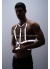 Reflektörlü Göğüs Harness Clubwear Tarz Vücut Aksesuar