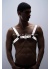 Reflektörlü Zincir Detaylı Şık Sexy Göğüs Harness